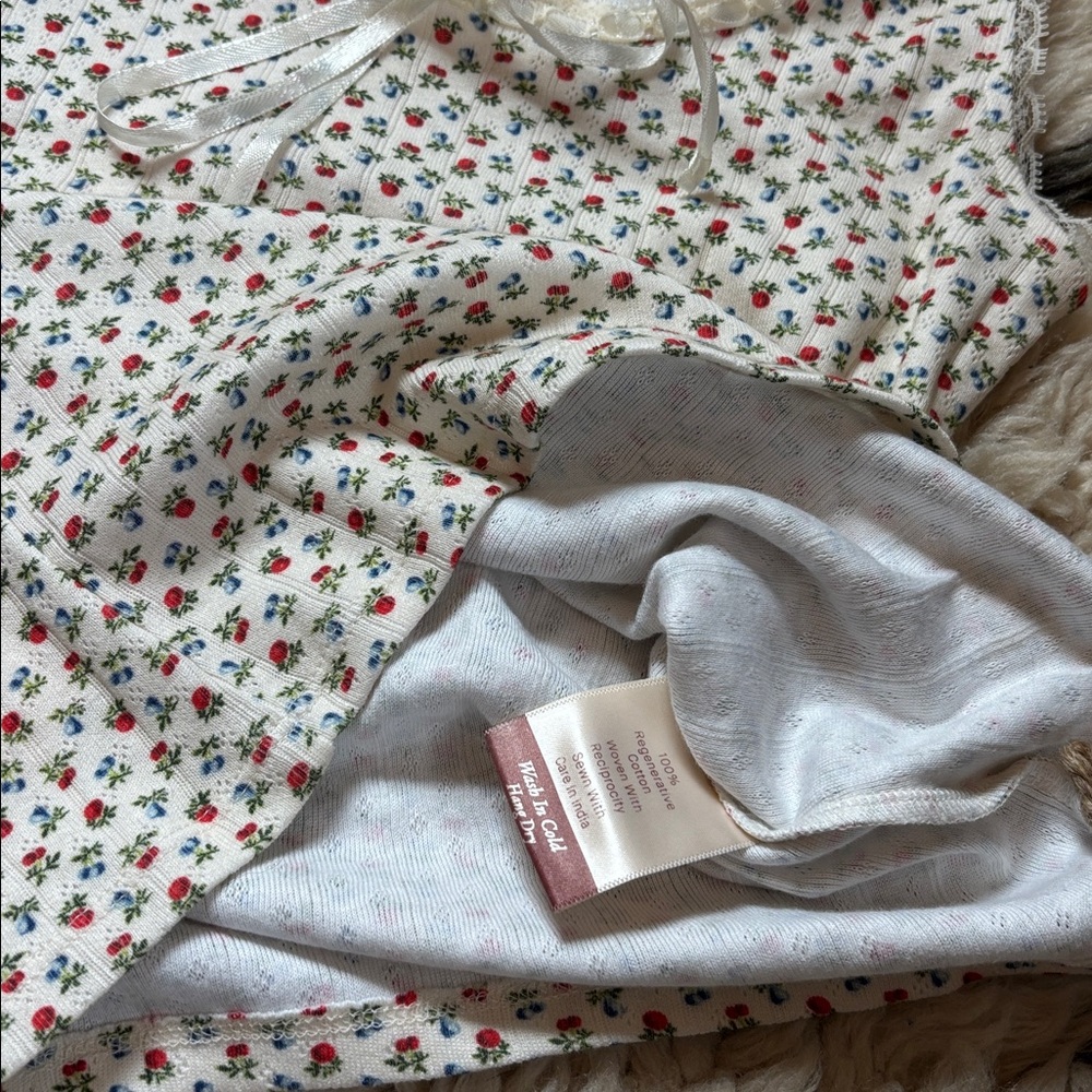 Christy Dawn Cream Tank Top with Small Floral Print - Picture 10 of 15